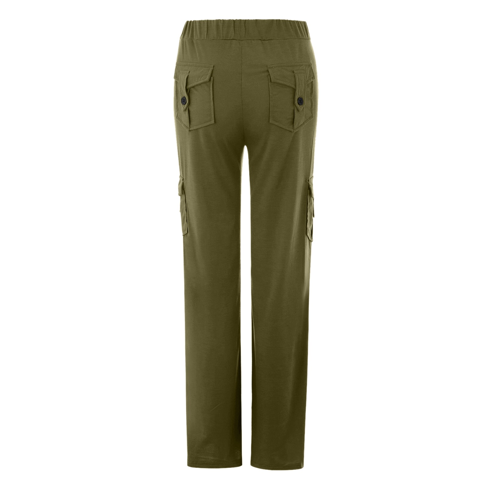 thumbnail image 4 of Pantalones casuales de mujer con pierna recta, cordón y cuatro bolsillos: cómodos para el día a día, estilo versátil, poliéster y spandex, todas las tallas., 4 of 5